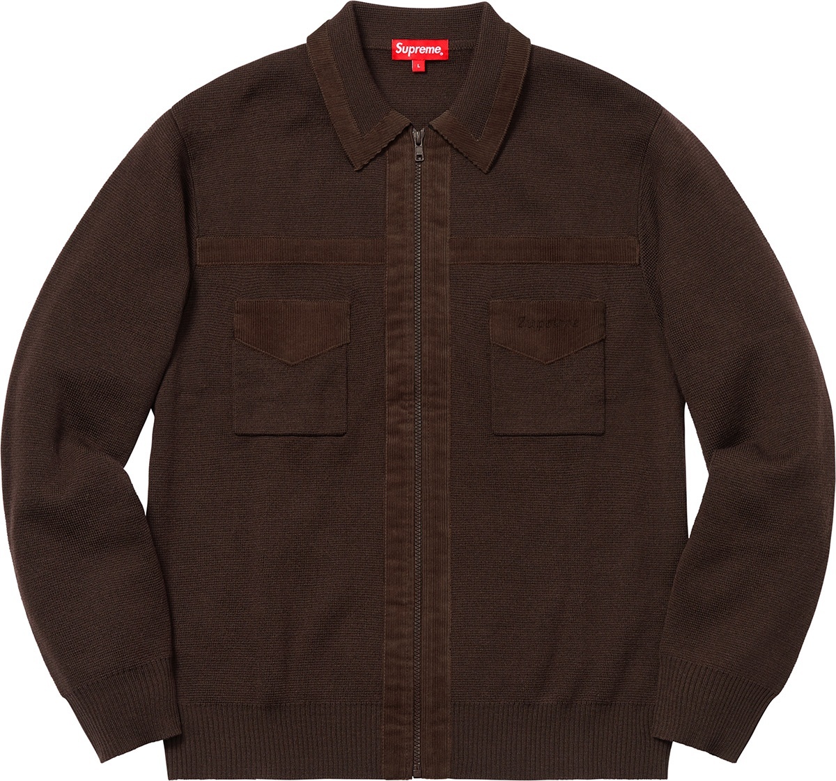 Corduroy Detailed Zip Sweater view 4